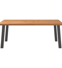 Esstisch Hellbraun 200x120x74 cm Massivholz Eiche Rechteckig