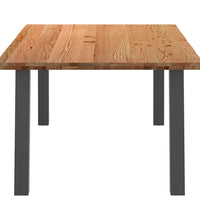 Esstisch Hellbraun 200x120x74 cm Massivholz Eiche Rechteckig