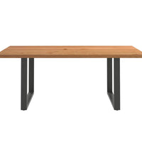 Esstisch mit Baumkanten 200x120x74 cm Massivholz Eiche Rechteck