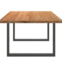 Esstisch mit Baumkanten 200x120x74 cm Massivholz Eiche Rechteck