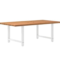 Esstisch Hellbraun 220x120x74 cm Massivholz Eiche Rechteckig