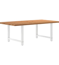 Esstisch Hellbraun 220x120x74 cm Massivholz Eiche Rechteckig