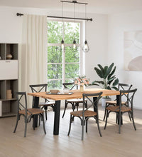 Esstisch Hellbraun 200x120x74 cm Massivholz Eiche Rechteckig