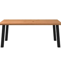 Esstisch Hellbraun 200x120x74 cm Massivholz Eiche Rechteckig