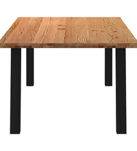 Esstisch Hellbraun 200x120x74 cm Massivholz Eiche Rechteckig