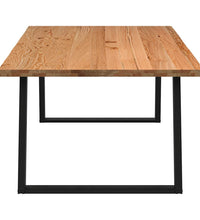 Esstisch mit Baumkanten 200x120x74 cm Massivholz Eiche Rechteck