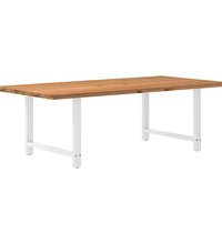 Esstisch Hellbraun 240x120x74 cm Massivholz Eiche Rechteckig