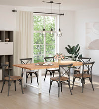 Esstisch Hellbraun 240x120x74 cm Massivholz Eiche Rechteckig