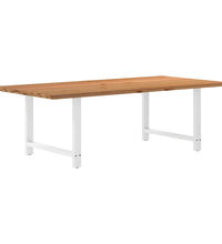 Esstisch Hellbraun 240x120x74 cm Massivholz Eiche Rechteckig