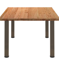 Esstisch Hellbraun 200x120x74 cm Massivholz Eiche Rechteckig