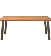 Esstisch Hellbraun 200x120x74 cm Massivholz Eiche Rechteckig