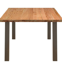 Esstisch Hellbraun 200x120x74 cm Massivholz Eiche Rechteckig