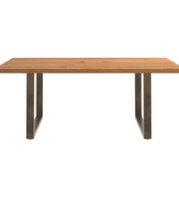 Esstisch Hellbraun 200x120x74 cm Massivholz Eiche Rechteckig