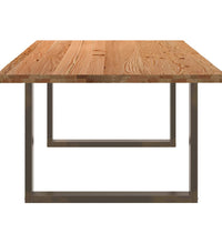 Esstisch Hellbraun 200x120x74 cm Massivholz Eiche Rechteckig