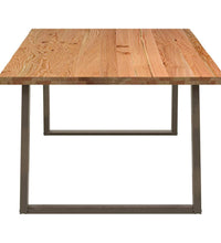 Esstisch mit Baumkanten 200x120x74 cm Massivholz Eiche Rechteck