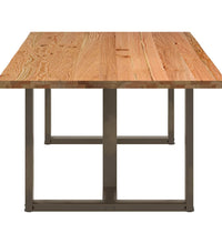 Esstisch mit Baumkanten 200x120x74 cm Massivholz Eiche Rechteck