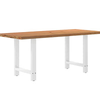 Esstisch mit Baumkanten 180x80x74cm Massivholz Eiche Rechteckig