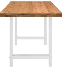 Esstisch mit Baumkanten 180x80x74cm Massivholz Eiche Rechteckig