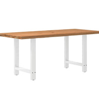 Esstisch mit Baumkanten 180x80x74cm Massivholz Eiche Rechteckig