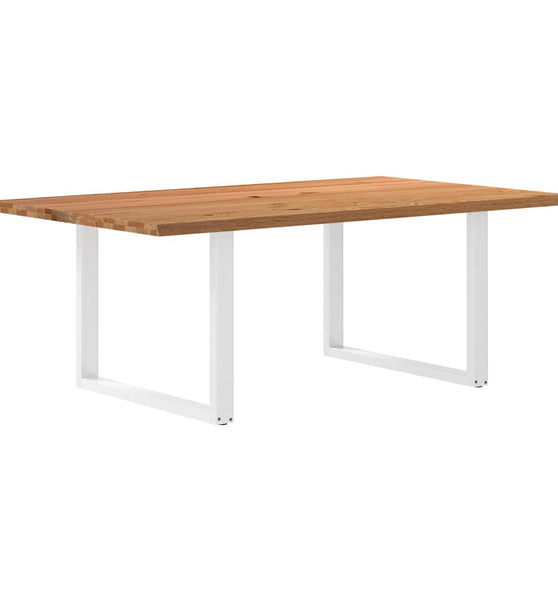 Esstisch mit Baumkanten 200x120x74 cm Massivholz Eiche Rechteck