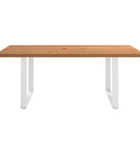 Esstisch mit Baumkanten 200x120x74 cm Massivholz Eiche Rechteck