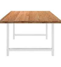 Esstisch mit Baumkanten 200x120x74 cm Massivholz Eiche Rechteck