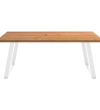 Esstisch mit Baumkanten 200x120x74 cm Massivholz Eiche Rechteck