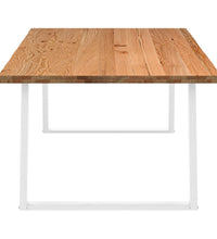 Esstisch mit Baumkanten 200x120x74 cm Massivholz Eiche Rechteck