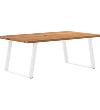 Esstisch mit Baumkanten 200x120x74 cm Massivholz Eiche Rechteck