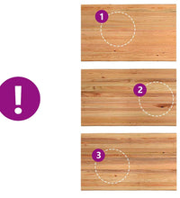 Esstisch mit Baumkanten 200x120x74 cm Massivholz Eiche Rechteck