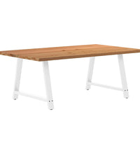 Esstisch mit Baumkanten 200x120x74 cm Massivholz Eiche Rechteck