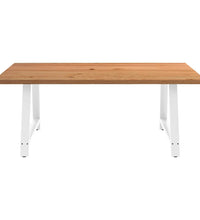 Esstisch mit Baumkanten 200x120x74 cm Massivholz Eiche Rechteck