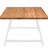 Esstisch mit Baumkanten 200x120x74 cm Massivholz Eiche Rechteck