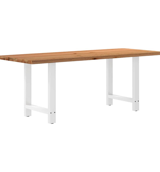 Esstisch mit Baumkanten 200x80x74cm Massivholz Eiche Rechteckig