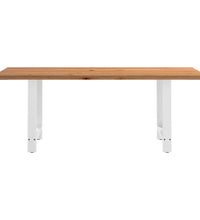 Esstisch mit Baumkanten 200x80x74cm Massivholz Eiche Rechteckig