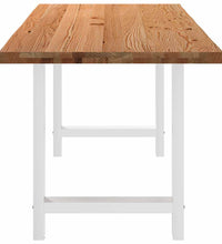 Esstisch mit Baumkanten 200x80x74cm Massivholz Eiche Rechteckig