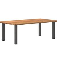 Esstisch Hellbraun 220x120x74 cm Massivholz Eiche Rechteckig