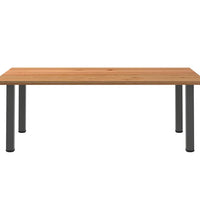 Esstisch Hellbraun 220x120x74 cm Massivholz Eiche Rechteckig