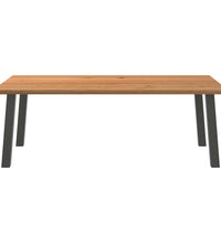 Esstisch Hellbraun 220x120x74 cm Massivholz Eiche Rechteckig