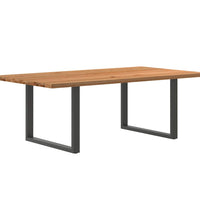 Esstisch Hellbraun 220x120x74 cm Massivholz Eiche Rechteckig