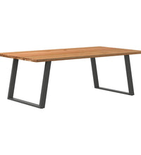 Esstisch Hellbraun 220x120x74 cm Massivholz Eiche Rechteckig