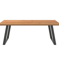 Esstisch Hellbraun 220x120x74 cm Massivholz Eiche Rechteckig