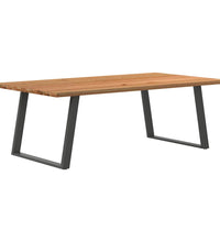 Esstisch Hellbraun 220x120x74 cm Massivholz Eiche Rechteckig