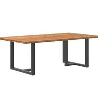 Esstisch Hellbraun 220x120x74 cm Massivholz Eiche Rechteckig