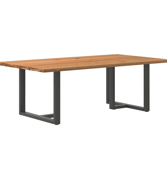 Esstisch Hellbraun 220x120x74 cm Massivholz Eiche Rechteckig