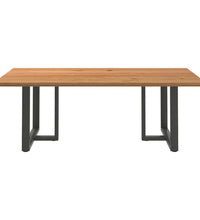 Esstisch Hellbraun 220x120x74 cm Massivholz Eiche Rechteckig