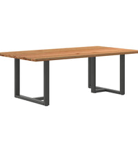 Esstisch Hellbraun 220x120x74 cm Massivholz Eiche Rechteckig