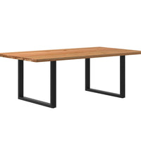 Esstisch Hellbraun 220x120x74 cm Massivholz Eiche Rechteckig