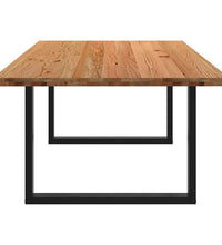 Esstisch Hellbraun 220x120x74 cm Massivholz Eiche Rechteckig