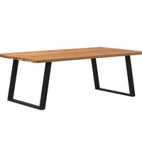 Esstisch Hellbraun 220x120x74 cm Massivholz Eiche Rechteckig